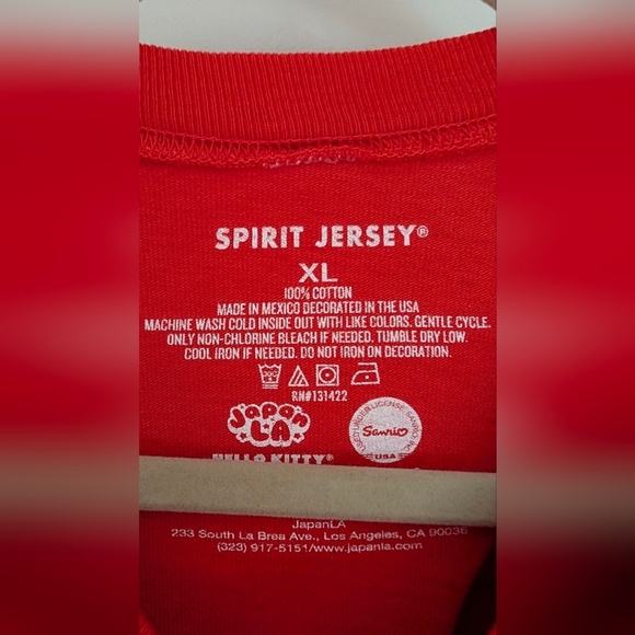 Hello Kitty Bright Red Long Sleeve Tee Sz XL - Picture 4 of 8